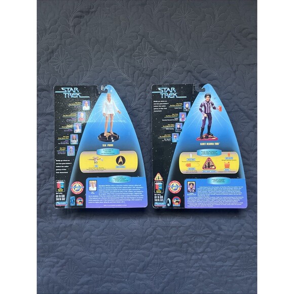 VTG 1997 Playmates Star Trek Warp Factor Series Figures Deanna Troi & Ilia Probe - Picture 2 of 12